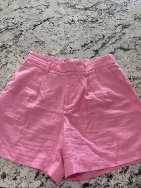a new day Pink High-Waist Pleated Tailored Shorts